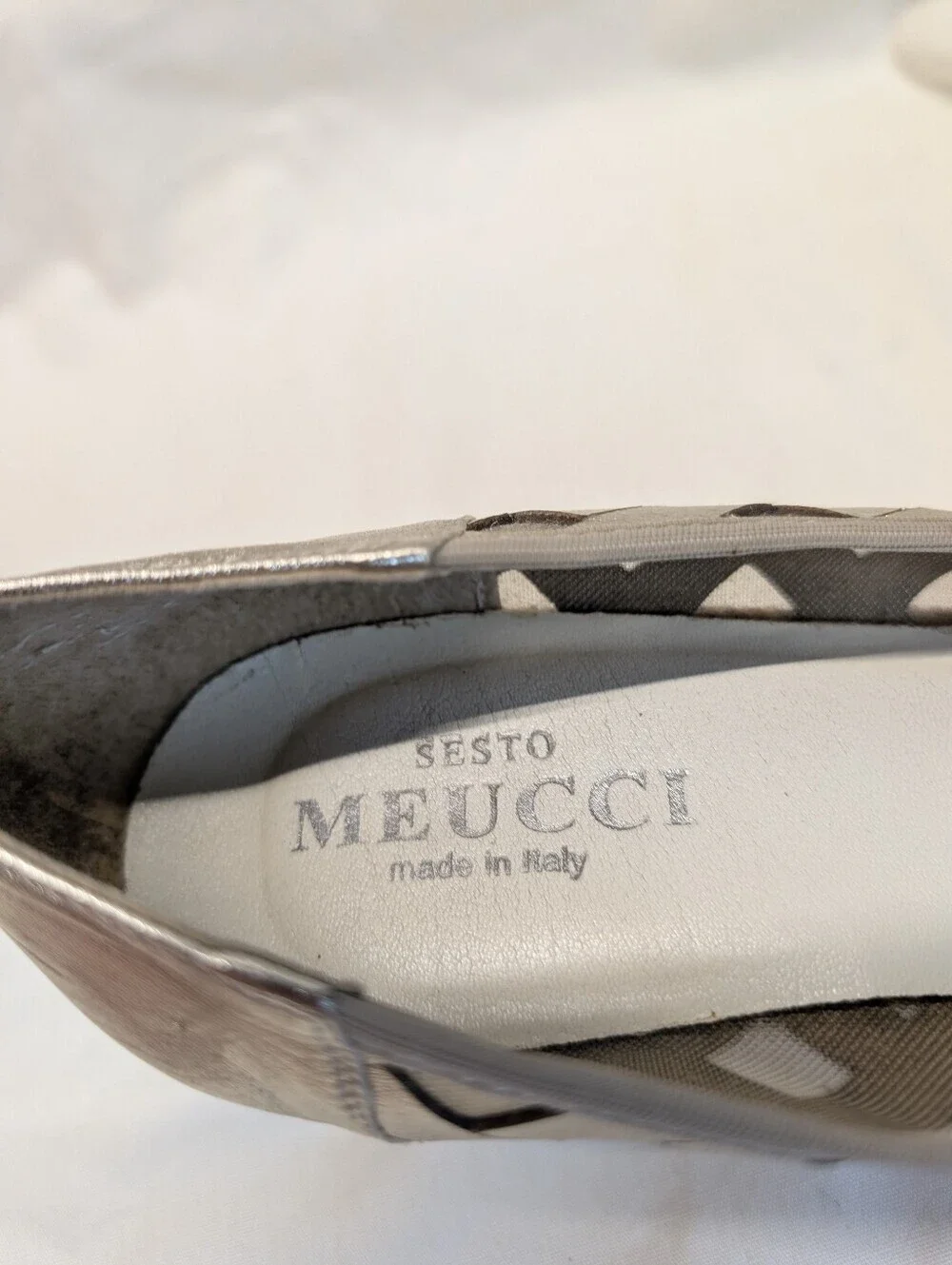 Sesto Meucci Myra Metallic Napa Espadrille Wedge Pumps 10 Italy Gold Like New!